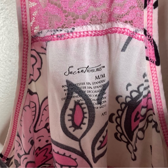< Y2K Secret Treasures Pink Floral Nightgown > - Picture 3 of 4